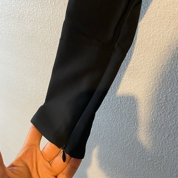 MARIANA WRAP-EFFECT RUCHED JERSEY MINI DRESS IN BLACK - Picture 7 of 8